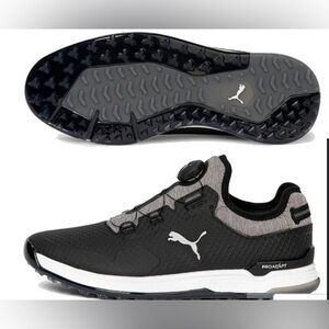 Puma Men’s PROADAPT Alphacat Disc Golf Shoes-Blk/Slv/Quiet Shade-Various Sizes🔥